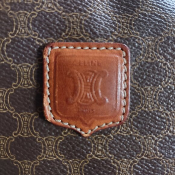 Celine Vintage Macadam Canvas PVC Leather Vertical Shopping Tote Bag - Picture 6 of 14